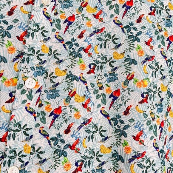 Stitch Note The Redford Short Sleeve Button Up IN Parrot Size XL - Picture 3 of 9